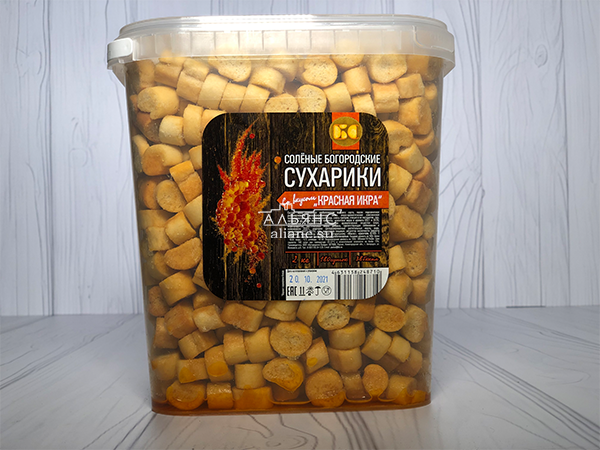 Сухарики с красной икрой в Твери