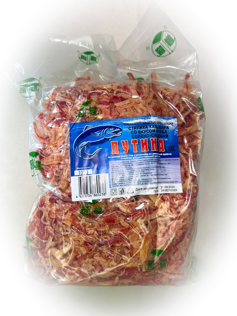 Кальмар стружка со вкусом краба "Розовая" (ПУТИНА) в Твери